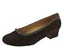 Trotters Darcy | Women's 1-2 inch heel Shoes Dark Brown Suede/Patent