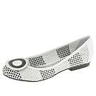 Buy Vince Camuto Barb | Ladies Dress Flat Shoes White Black by Vince Camuto