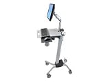 Ergotron Neo flex Lcd Cart Cart For Lcd Display Keyboard Mouse Bar Code Scanner Cpu Plastic Aluminium Steel Two tone Grey Screen Size Up To 22 Mounting Interface 100 X 100 Mm 75 X 75 Mm
