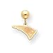 14K New England Patriots Patriot Head Ball Post Earrings