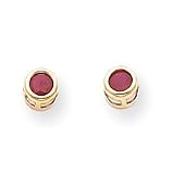 14k Ruby Earrings - July Birthstone