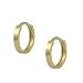Kids Jewelry - 14K Yellow Gold Flat Edge Plain Huggie Hoop Earrings