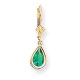 14k 8x5mm Pear Mount St. Helens leverback earring XLB103MS
