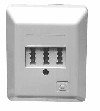 Vivanco TD 13A - Telefondose Anschlussdose Aufputz TAE 3 x 6 FFN