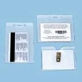 Advantus 75412 Security Badge ID Holder, Vinyl, Prepunched, Horizontal Style with Clip, 50/box