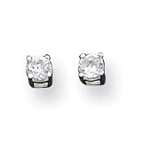 Qe1000 Earrings Sterling Silver Stud, 2 Mm 0.03 Carat Size Each
Brilliant Cut Cubic Zirconia