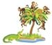 Little Folk Visuals Five Monkeys Sitting in a Tree Precut Flannel/Felt Board Figures, 7 Pieces Set
