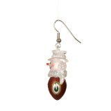 Green Bay Packers Set of 1" Snowman Baseball Earrings - NFL Football