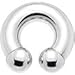 0 Gauge Internally Threaded Horseshoe Circular Barbell 1/2
