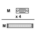 4port Db9m Dte Connector Box for Acceleport Xp