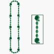 Green Football Helmet Beads - Single String