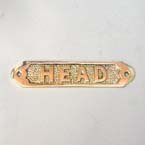 Brass Head 5" Sign Nautical Decor Nautical Theme Model Ship Marine Toliet