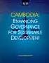Cambodia: Enhancing Governance for Sustainable Development