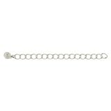 BeadalonA  Extension Chain with Ball Drop - Silver Plated : Pack of 24