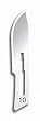 Surgical Blades and Disposable Scalpels - Carbon Steel Blades - Size 10, 100 Unit / box Model MDS15010
