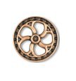 Steampunk Flywheel Button - Copper Finish - 5/8"