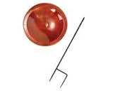 New Achla Designs Red Enamel Bb W/ Stand 16 Inch Dia Luminous Red Enameled Birdbath Stainless Steel