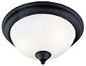 Hardware House 545061 Tuscany 12-1/2-Inch by 6-Inch Ceiling Lighting Fixture Textured Black
