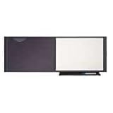 Quartet® Prestige Workstation Board, Total Erase Marker Board and Grey Diamond Mesh Combination Surface, 36' x 18'