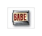BABE (writing) Red Classic Enamel, Italian Charm by Nomination Charms