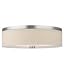 Forecast F1319-36U Embarcadero - Fluorescent Two Light Flush Mount, Satin Nickel Finish with Vanilla Fabric Shade