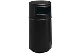 Tools & Hardware : Fiberglass Trash Container With Dome Top - 25 Gallon Capacity Black