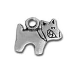 pewter dog charm