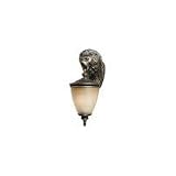 1 light outdoor in oil rubbed bronze, white ribbed glass, for left side