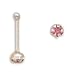 2mm Pink Crystal Nose Stud. Nose Studs are sold in pairs.