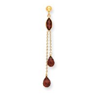 14k Garnet Dangle Earrings