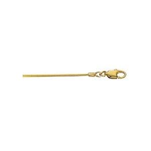 14K Gold Octagonal Shiny Snake Chain 0.9mm