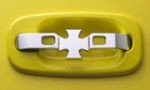 All Sales MFG Billet Aluminum Custom Replacement Door HandlesIron CrossGMCYukon2007 to 2009Brushed Chrome, One Pair, Handles Only