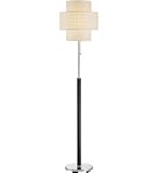 olina chrome leather floor lamp