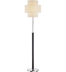olina chrome leather floor lamp