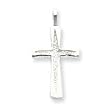 Sterling Silver Cross Pendant with 20 Inch Sterling Silver Chain