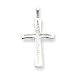 Sterling Silver Cross Pendant with 20 Inch Sterling Silver Chain