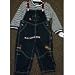 Baby : Letop My Dog Spot Twill Overall & Stripe Shirt - Doghouse - Charcoal