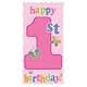 Baby Girls 1st Birthday Pink Door Party Sign