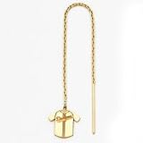 14K Los Angeles Dodgers Jersey Threader Earrings