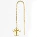 14K Los Angeles Dodgers Jersey Threader Earrings
