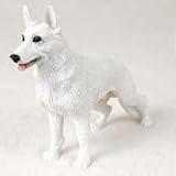 German Shepherd, White Original Dog Figurine (4in-5in)