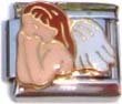 Clearly Charming Angel with White Wings Italian Charm Bracelet Link