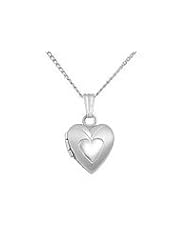 Sterling Silver Baby Heart Locket With Chain (13 inches)