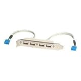 StarTech.com 4 Port USB A Female Slot Plate Adapter (USBPLATE4)