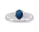 14kt White Gold Diamond and Sapphire Ring (.20 ct. tw.)