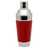 Croc Red Leather Martini Shaker