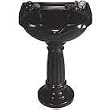 Marble 300 Black Pedistal Shampoo Bowl with 550 Faucet and Spray Hose