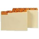 Indexed Top Tab Card Guides, Daily 1-31, 1/5 Tab, 3x5, Manila/Salmon Vinyl Tab SMD5331S