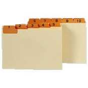 Indexed Top Tab Card Guides, Daily 1-31, 1/5 Tab, 3x5, Manila/Salmon Vinyl Tab SMD5331S