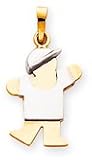 Boy With Cap Charm, Yellow/White Gold